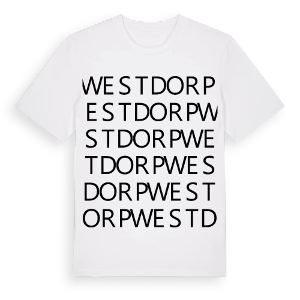 Westdorp ordlek t-shirt – ekologisk bomull t-shirt från Pinshirt