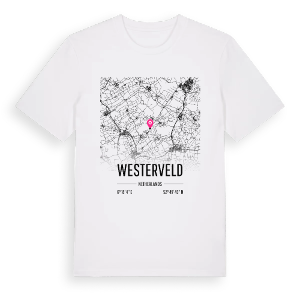 Westerveld karta t-shirt – ekologisk bomull t-shirt från Pinshirt