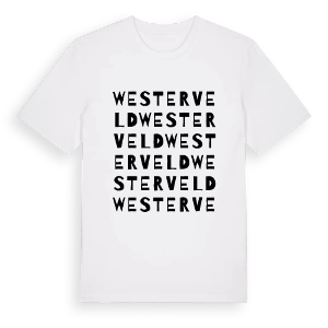Westerveld ordlek t-shirt – ekologisk bomull t-shirt från Pinshirt