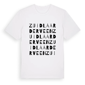 Zuidlaarderveen ordlek t-shirt – ekologisk bomull t-shirt från Pinshirt