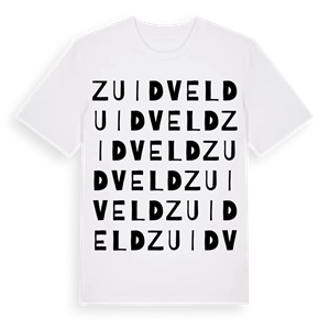 Zuidveld ordlek t-shirt – ekologisk bomull t-shirt från Pinshirt