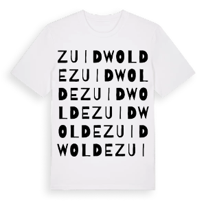 Zuidwolde ordlek t-shirt – ekologisk bomull t-shirt från Pinshirt