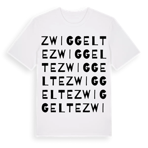Zwiggelte ordlek t-shirt – ekologisk bomull t-shirt från Pinshirt