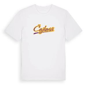 Čajkovići baseball t-shirt – ekologisk bomull t-shirt från Pinshirt