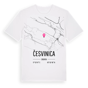 Česvinica karta t-shirt – ekologisk bomull t-shirt från Pinshirt