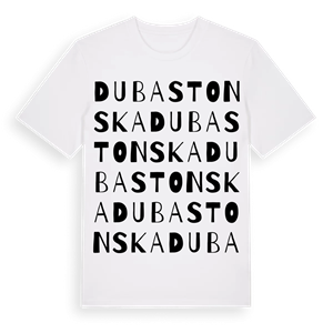 Duba Stonska ordlek t-shirt – ekologisk bomull t-shirt från Pinshirt