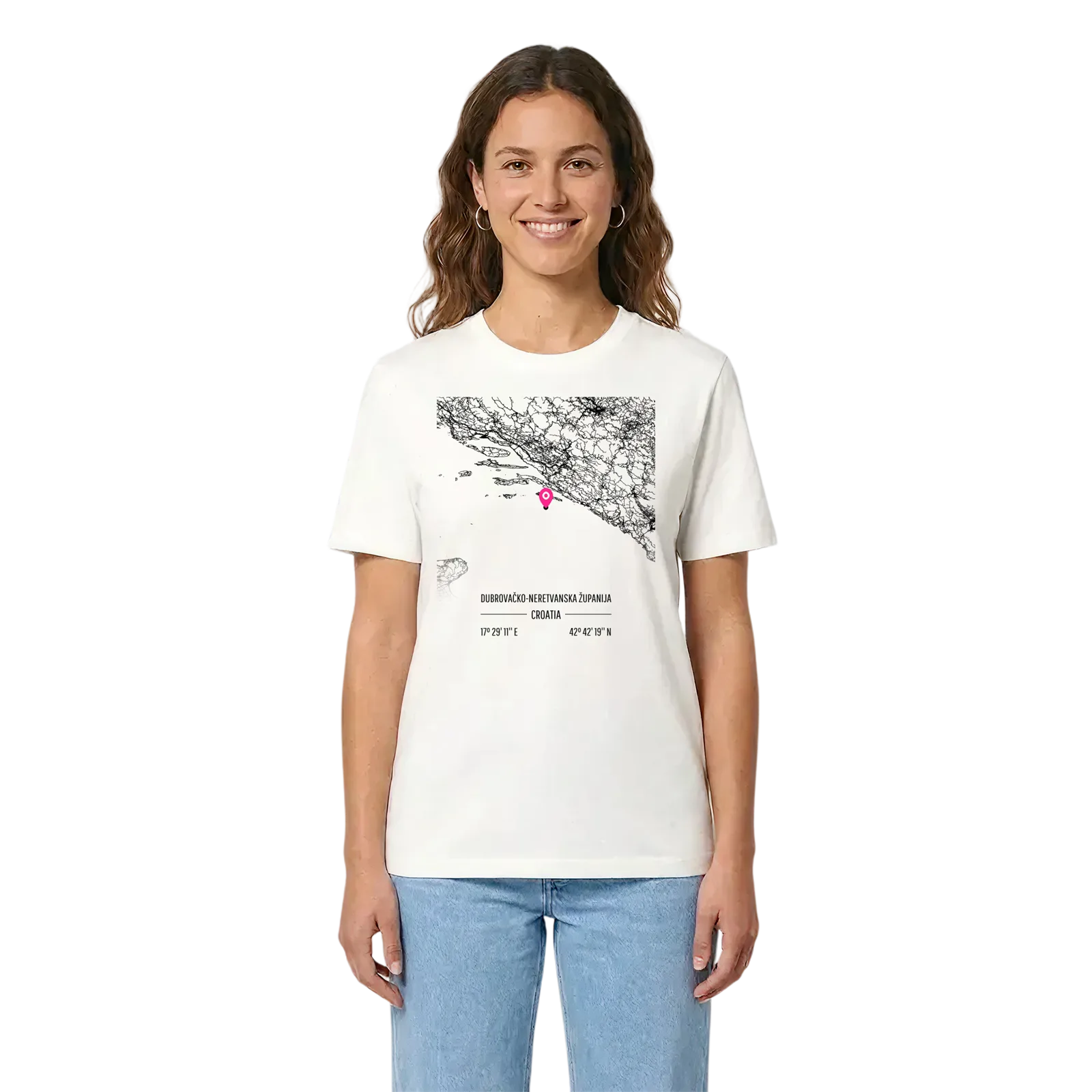 Dubrovačko-neretvanska županija karta t-shirt – White, i miljö