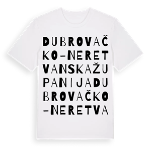 Dubrovačko-neretvanska županija ordlek t-shirt – ekologisk bomull t-shirt från Pinshirt