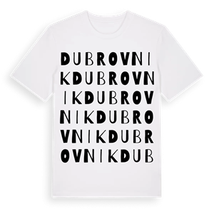 Dubrovnik ordlek t-shirt – ekologisk bomull t-shirt från Pinshirt