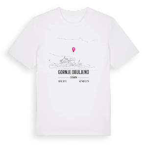 Gornje Obuljeno karta t-shirt – ekologisk bomull t-shirt från Pinshirt