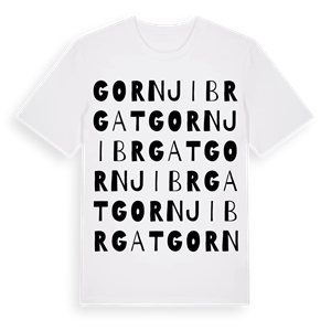 Gornji Brgat ordlek t-shirt – ekologisk bomull t-shirt från Pinshirt