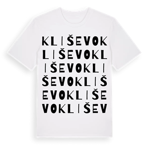 Kliševo ordlek t-shirt – ekologisk bomull t-shirt från Pinshirt