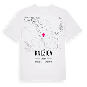 Knežica karta t-shirt – ekologisk bomull t-shirt från Pinshirt
