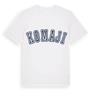 Komaji college t-shirt – ekologisk bomull t-shirt från Pinshirt