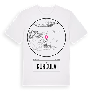 Korčula t-shirt – ekologisk bomull t-shirt från Pinshirt