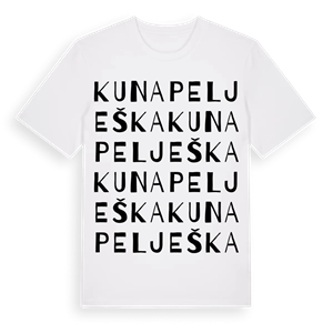 Kuna Pelješka ordlek t-shirt – ekologisk bomull t-shirt från Pinshirt