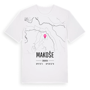 Makoše karta t-shirt – ekologisk bomull t-shirt från Pinshirt