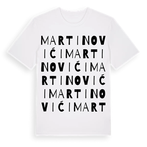 Martinovići ordlek t-shirt – ekologisk bomull t-shirt från Pinshirt