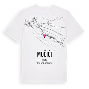 Močići karta t-shirt – ekologisk bomull t-shirt från Pinshirt