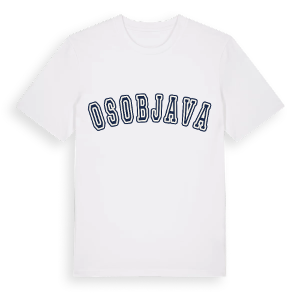 Osobjava college t-shirt – ekologisk bomull t-shirt från Pinshirt