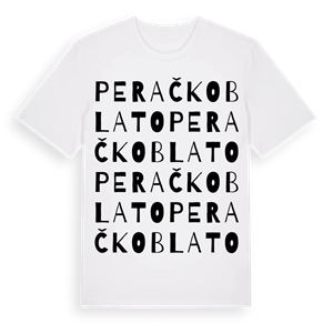 Peračko Blato ordlek t-shirt – ekologisk bomull t-shirt från Pinshirt