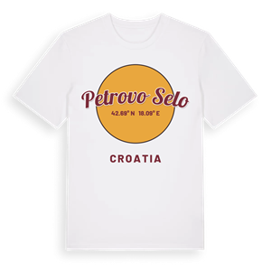 Petrovo Selo cirkel t-shirt – ekologisk bomull t-shirt från Pinshirt