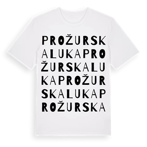 Prožurska Luka ordlek t-shirt – ekologisk bomull t-shirt från Pinshirt