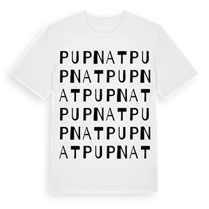 Pupnat ordlek t-shirt – ekologisk bomull t-shirt från Pinshirt