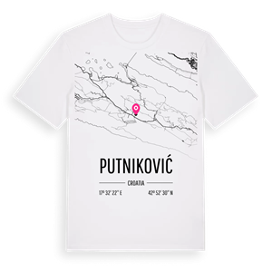 Putniković karta t-shirt – ekologisk bomull t-shirt från Pinshirt