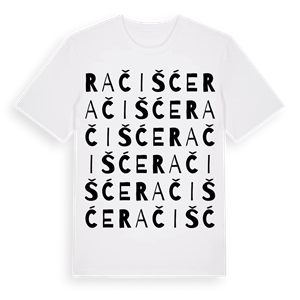Račišće ordlek t-shirt – ekologisk bomull t-shirt från Pinshirt
