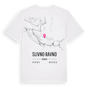 Slivno Ravno karta t-shirt – ekologisk bomull t-shirt från Pinshirt