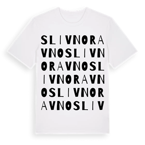 Slivno Ravno ordlek t-shirt – ekologisk bomull t-shirt från Pinshirt