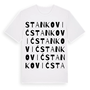 Stanković ordlek t-shirt – ekologisk bomull t-shirt från Pinshirt
