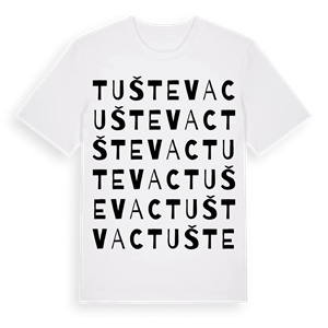 Tuštevac ordlek t-shirt – ekologisk bomull t-shirt från Pinshirt