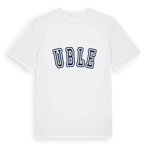 Uble college t-shirt – ekologisk bomull t-shirt från Pinshirt