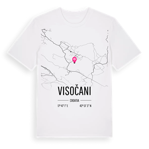 Visočani karta t-shirt – ekologisk bomull t-shirt från Pinshirt
