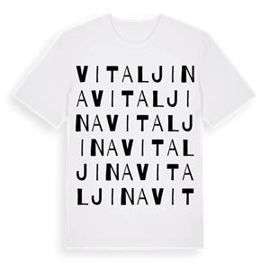 Vitaljina ordlek t-shirt – ekologisk bomull t-shirt från Pinshirt