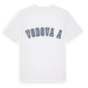 Vodovađa college t-shirt – ekologisk bomull t-shirt från Pinshirt