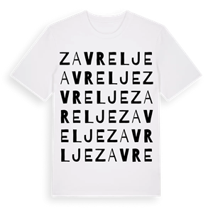 Zavrelje ordlek t-shirt – ekologisk bomull t-shirt från Pinshirt