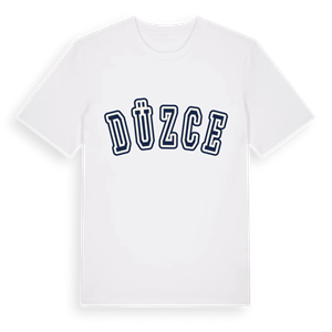 Düzce college t-shirt – ekologisk bomull t-shirt från Pinshirt