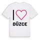 Jag älskar Düzce t-shirt stort tryck