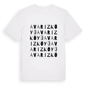 Avarız Köyü ordlek t-shirt – ekologisk bomull t-shirt från Pinshirt