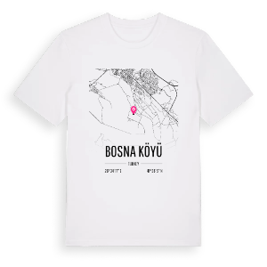 Bosna Köyü karta t-shirt – ekologisk bomull t-shirt från Pinshirt