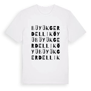 Büyük Gerdelli Köyü ordlek t-shirt – ekologisk bomull t-shirt från Pinshirt