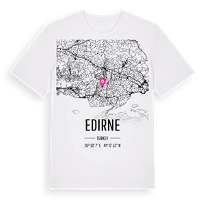 Edirne karta t-shirt – ekologisk bomull t-shirt från Pinshirt