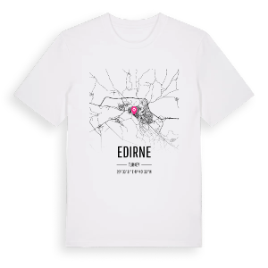 Edirne karta t-shirt – ekologisk bomull t-shirt från Pinshirt