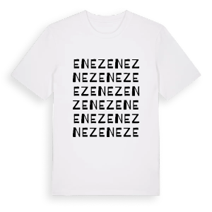 Enez ordlek t-shirt – ekologisk bomull t-shirt från Pinshirt