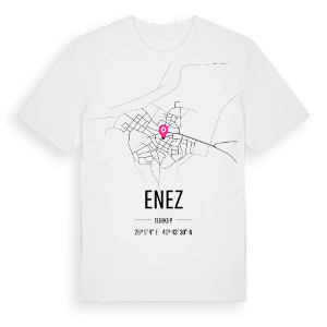 Enez karta t-shirt – ekologisk bomull t-shirt från Pinshirt