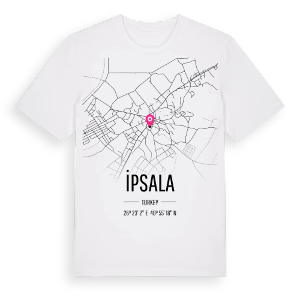 İpsala karta t-shirt – ekologisk bomull t-shirt från Pinshirt