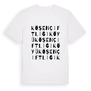 Köşençiftliği Köyü ordlek t-shirt – ekologisk bomull t-shirt från Pinshirt